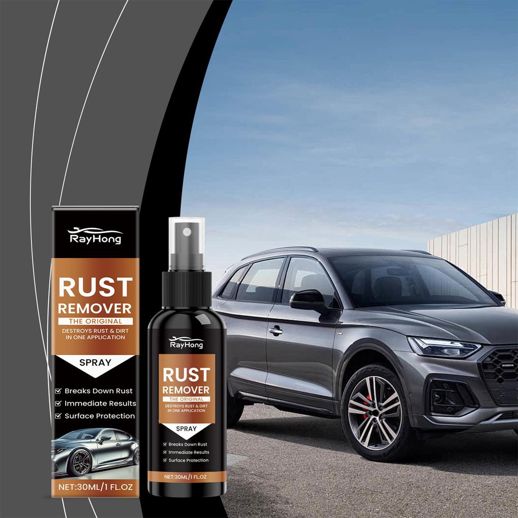 Rust Remover for Cars Quick Acting Formula Removes Rust Oil Grease Protects Metals Spray and Wipe No Scratching 500ml