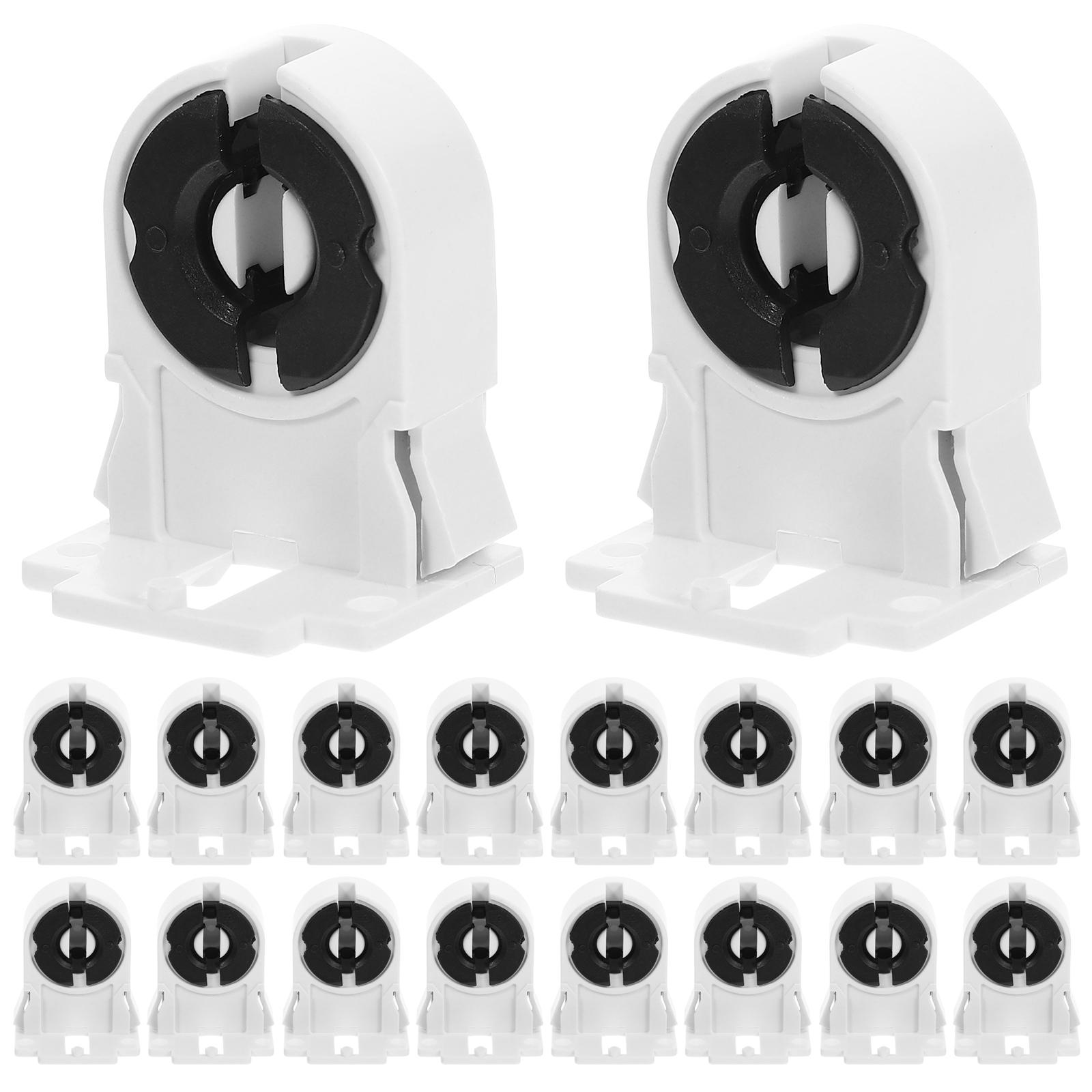 

50 Pcs Lamp Holder Fluorescent Tube Light Socket Holder Lamp Tube Holder Tube Light Bracket Light Adapter Lamp Base Lamp Parts