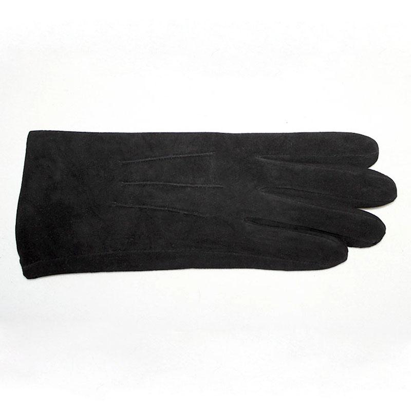 Sheepskin Suede Gloves Female Leather Black Velvet Lining Fashion Hand Repair New Autumn and Winter Warmth Outdoor Travel Points