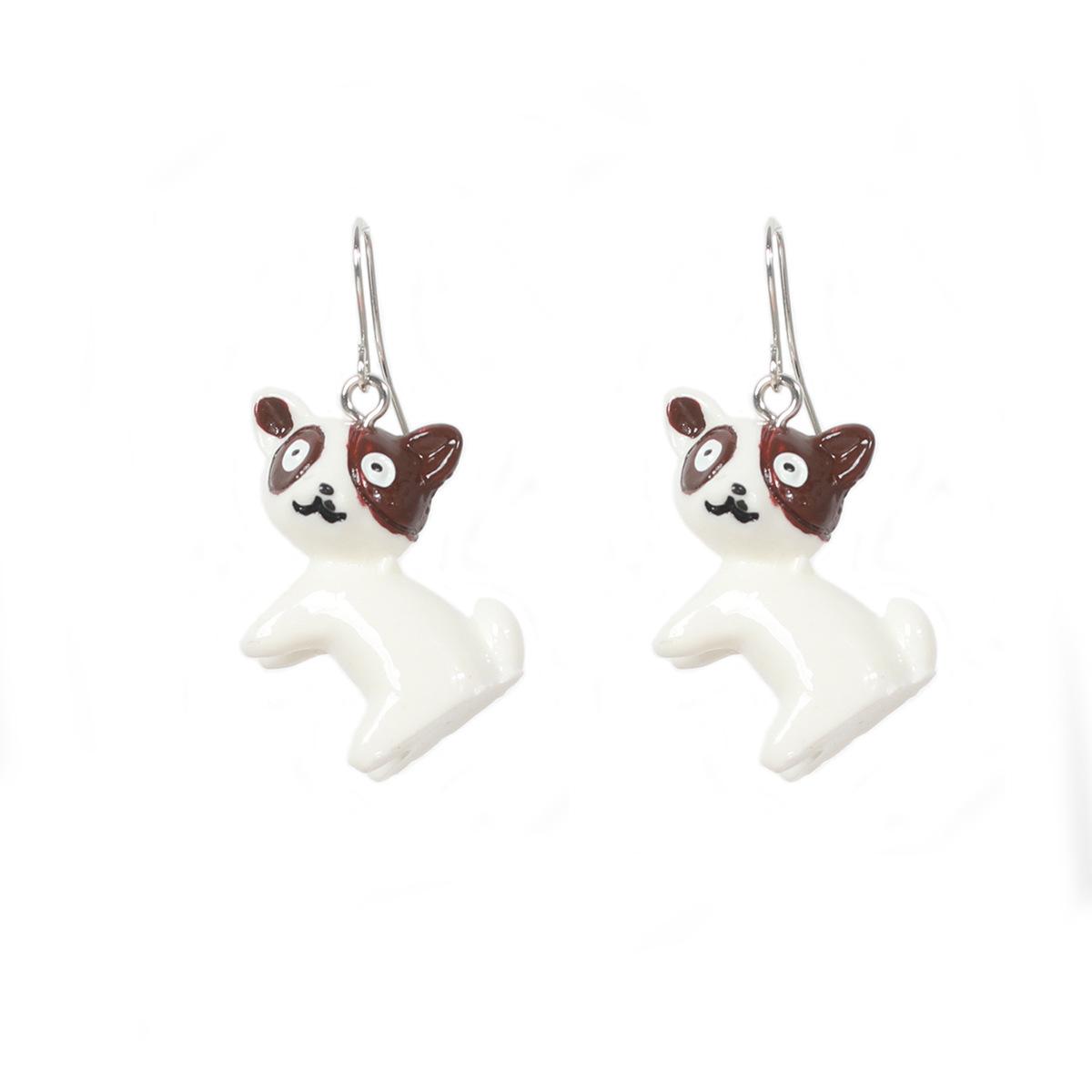 Cute design puppy earrings ins cold wind acrylic personalized pet stud earrings cartoon design earrings