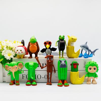 5/6/8/12pcsTungtungtungSahur Brainrot Wooden Stick Dolls Ornaments Desktop Decor Tralalero Tralala Ornaments for Kid Gift