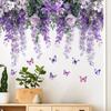 Flower Plants Wall Stickers Home Decoration Bedroom Adhesive Decals Wallpaper
