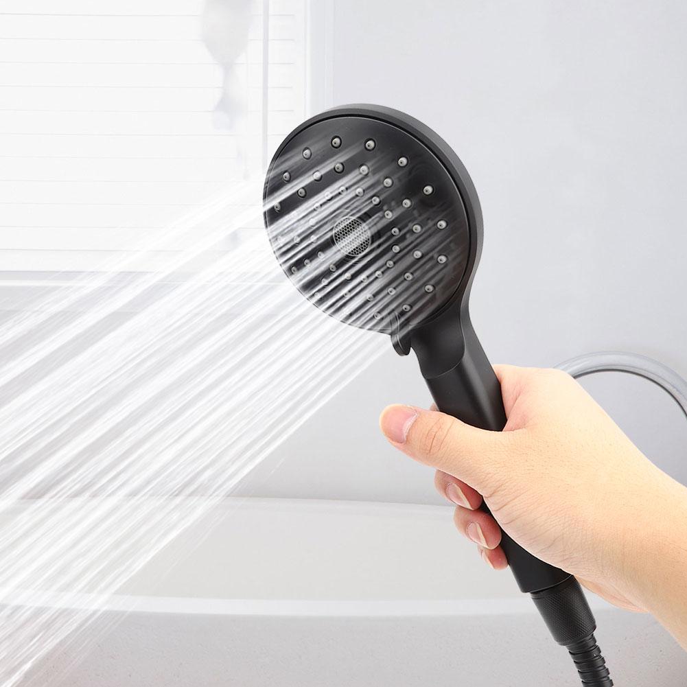 Matte Black Handheld Showerhead with Showerhead Holder Bracket Hose Bathroom Tools