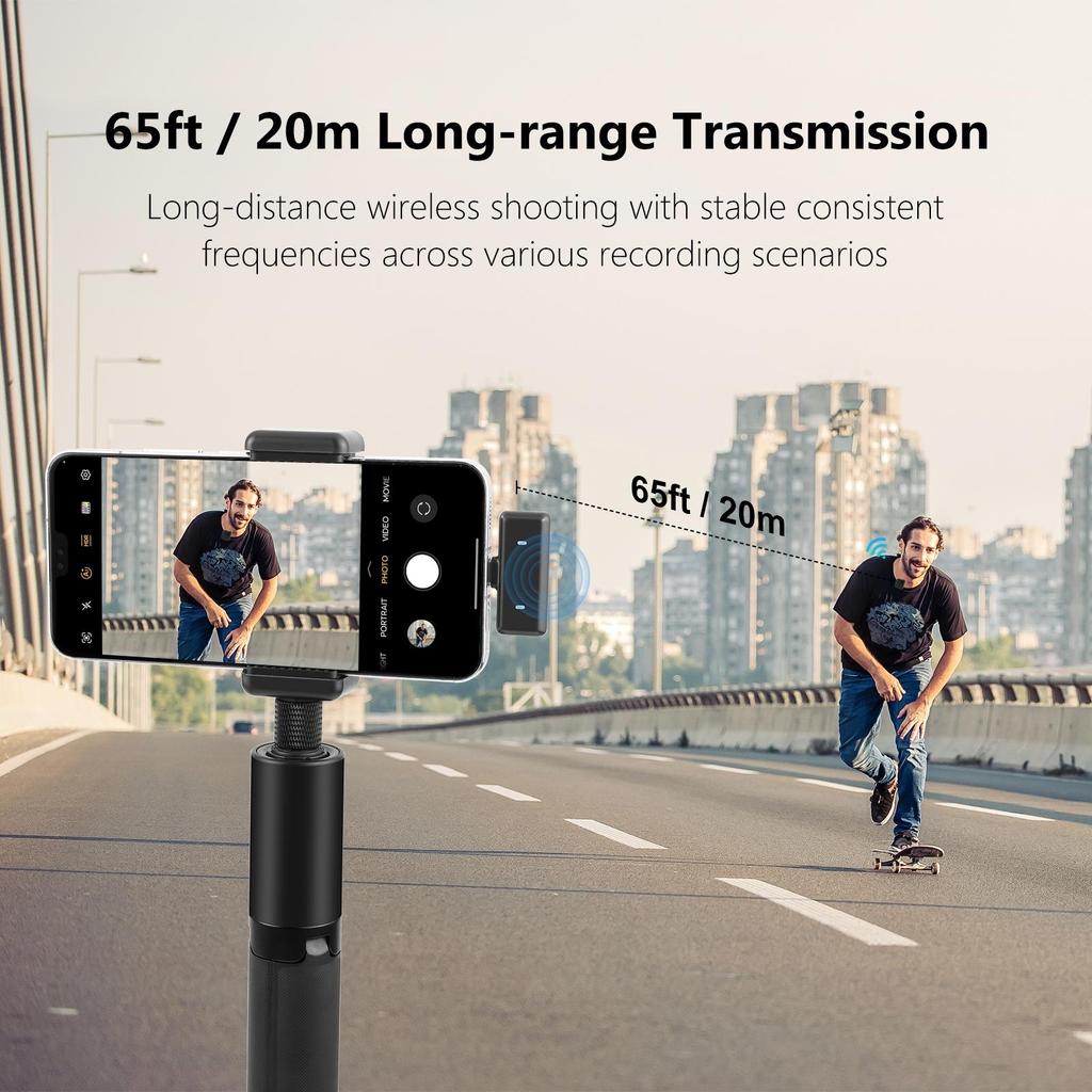 USB-C Wireless Lavalier Microphone with Noise Cancellation, for iPhone 15+/Android/PC/Camera, Vlogging, Live Streaming, Interview