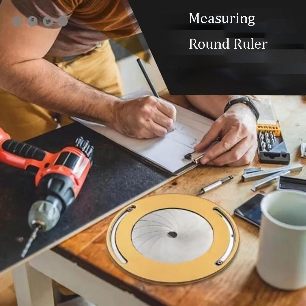 Adjustable Circle Drawing Ruler Woodworking Tool Round Circle Drafting Measurement Ring Ruler
