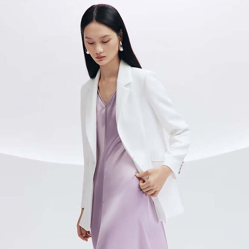 JESSIE Elegant Lapel Single-Button Slim-Fit Blazer M