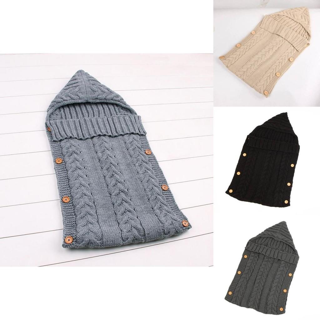 Sac de dormit confortabil pentru nou-născuți, tricotat croșetat pentru bebeluși, înfășat pentru căldură maximă