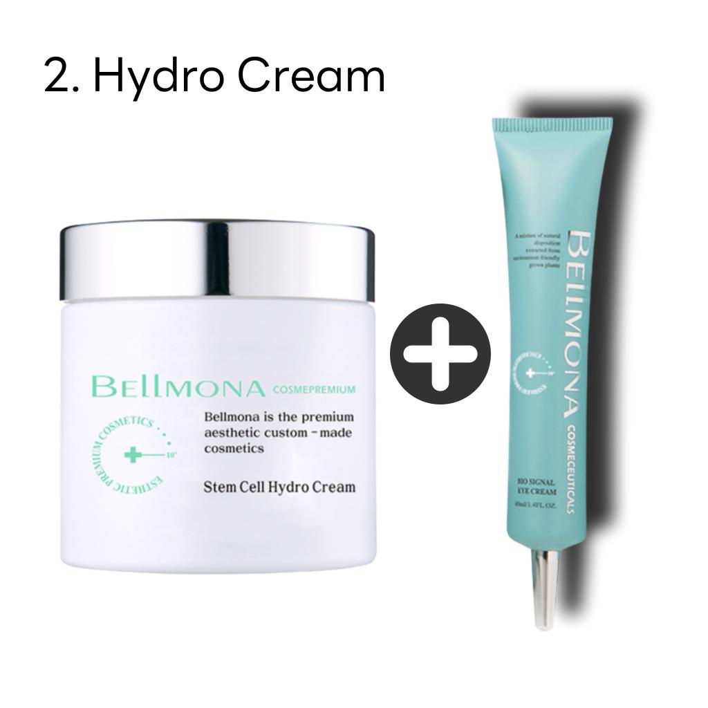 [BELLMONA] Stem Cell Cream Rich and Hydro Cream 100ml + Bio Signal Eye Cream 40ml Gift
