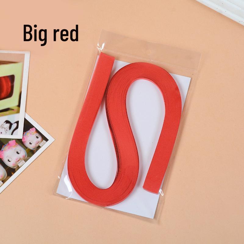 10mm Wide Monochromatic Quilling Strips - 120 Handcrafted Paper Strips, 53cm Long for Quilling Art