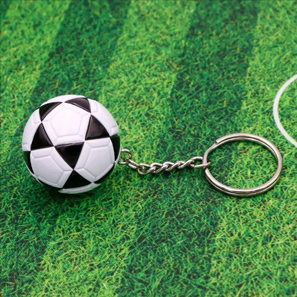 European Styles Football Sturdy Imitation Leather Keychain Souvenir Pendant Decoration for Fan and Collectors Wear