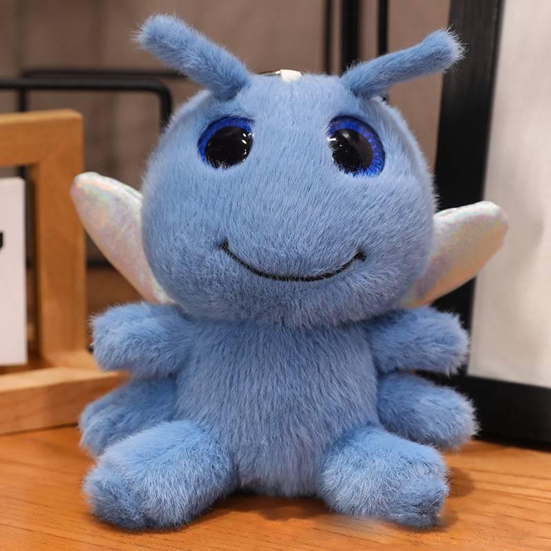Entzückender Plüsch Libellen Schlüsselanhänger Weiches Spielzeug Niedliches Stofftier Buddy für Geschenke
