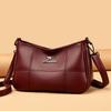 Women's Bags, New Fashionable and Versatile Middle-aged Bags, High-end Shoulder Messenger Bags, Soft Leather Large-capacity Satchel Bags