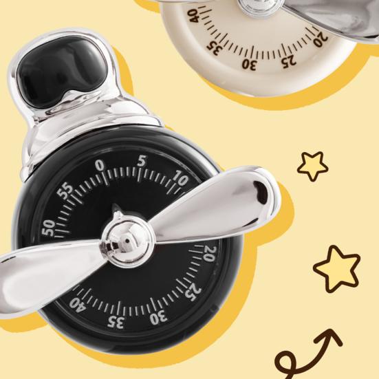 Yousheng Magnetic Mechanical Kitchen Timer Battery-Free Retro Alarm Clock Cooking Baking Learning Countdown Tool