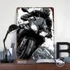 Biker Motorcycle Bikes Biker Printed Poster Customized Wall Art Retro Vintage Metal Tin Signs for Room Office Decoration Gaming