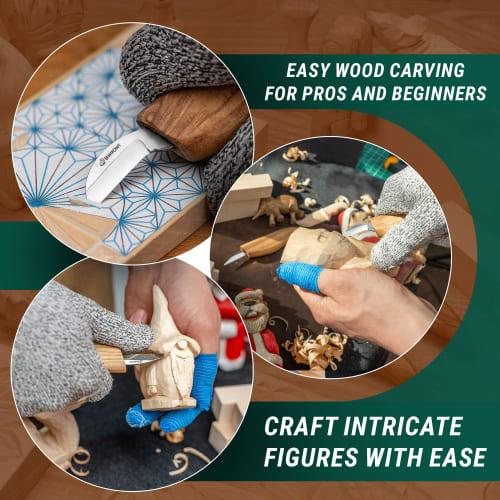BeaverCraft, Wood Carving Kit S16 - Whittling Wood Knife Kit - Whittling Kit for Beginners - Wood Block Blank Whittling Knife Kit