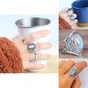 Metal Geometric Band Ring With Electroplated Finish For Unisex Fashion Fans