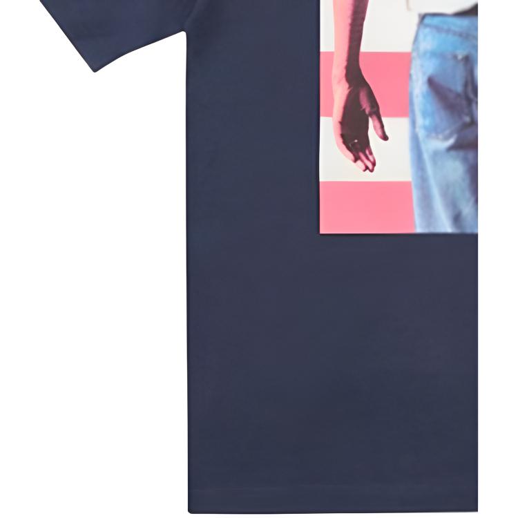 Palace Parody Album Characters Print Short-Sleeve T-Shirt Unisex Tops Navy-Blue P20TS071