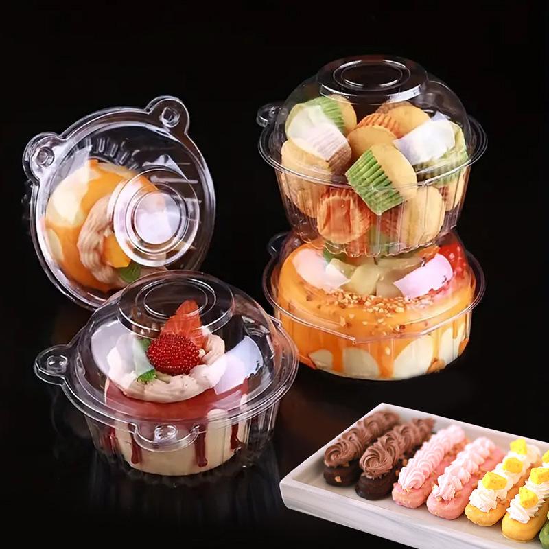 10/20pcs Round Cheesecake Boxes Slice Cake Box Triangle Pie Holders Cake Boxes Cupcake Slice Container For Bakery Party Wedding