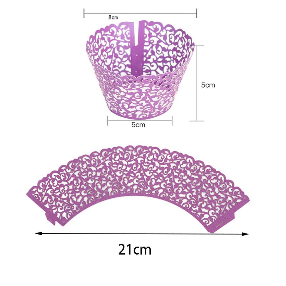 50 Stück/Packung Papier-Cupcake-Förmchen Tulpenblüten-Schokoladen-Cupcake-Hülle Back-Muffin-Halter Hochzeits-Party-Zubehör
