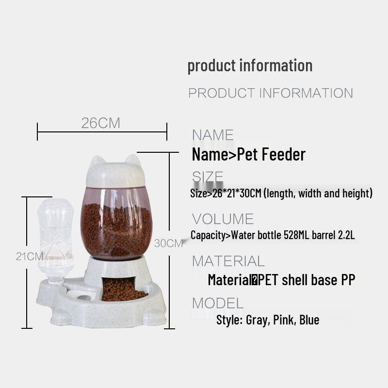 Katzen- und Hunde-Futterautomat und Wasserspender mit Puzzle-Funktion