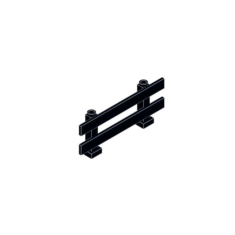 

10PCS MOC Components 6079 Fence 1x8x2 2/3 Rail Handrail Bar Constructing Blocks Bricks Creative Works With City Street View 10pcs чорний