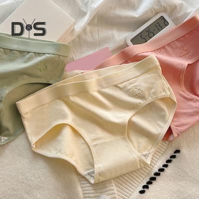 Damen-Unterwäsche aus Baumwolle mit mittlerer Taille, unsichtbare Höschen, weich, atmungsaktiv, vollständige Abdeckung, dehnbare Damen-Unterhosen