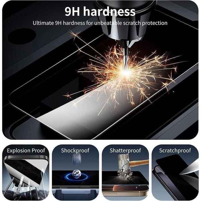 3x Verre Trempé Anti-Espion pour iPhone Air - BOOLING - Installation Facile Antichoc Résistant