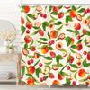 A Fresh Fruit Medley Shower Curtain: Bring the Joy of Summer to Your Bathroom with This Vibrant Design Featuring Juicy Apples