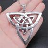 Celtic Symbols Hexagrams Mystical Amulet Pendant Antique Bronze Metal Daughter Collar Necklace Handmade