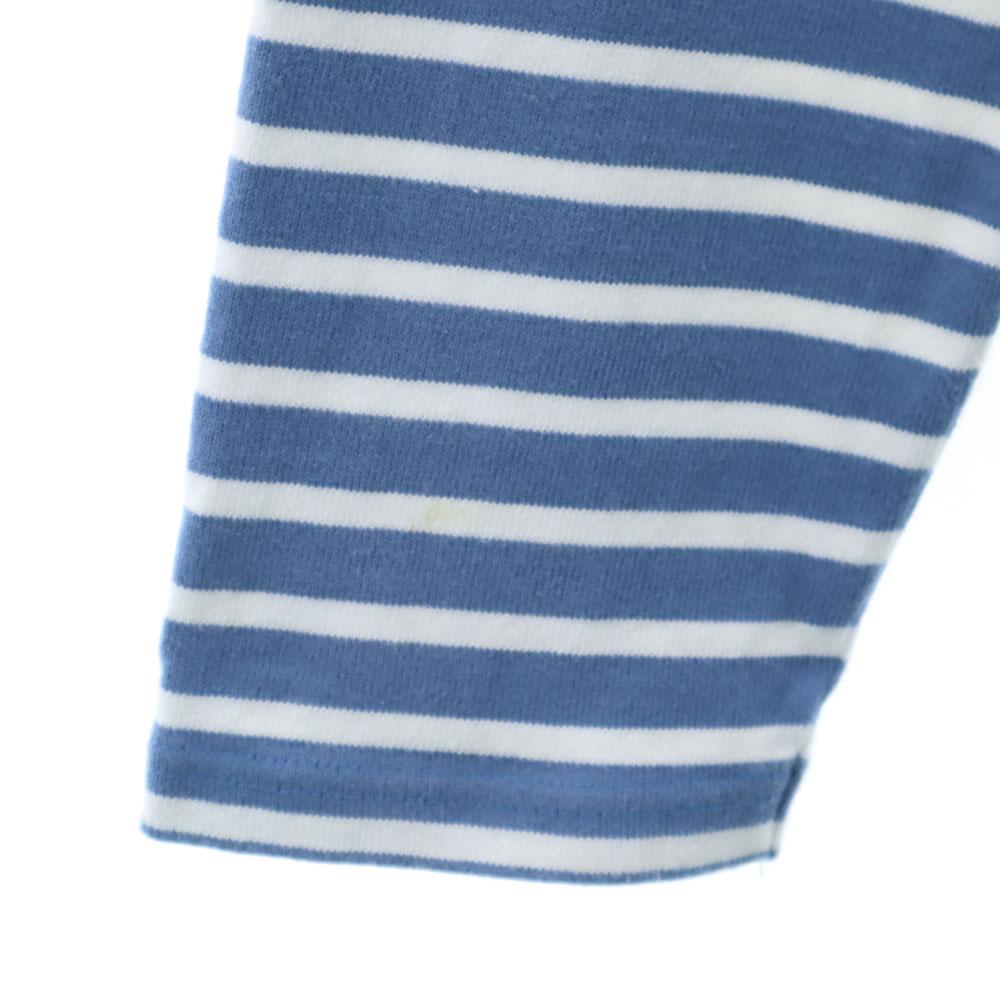 Nigel Cabourn made in Japan Border Pattern Long sleeve Cut 50 blue Men's Used