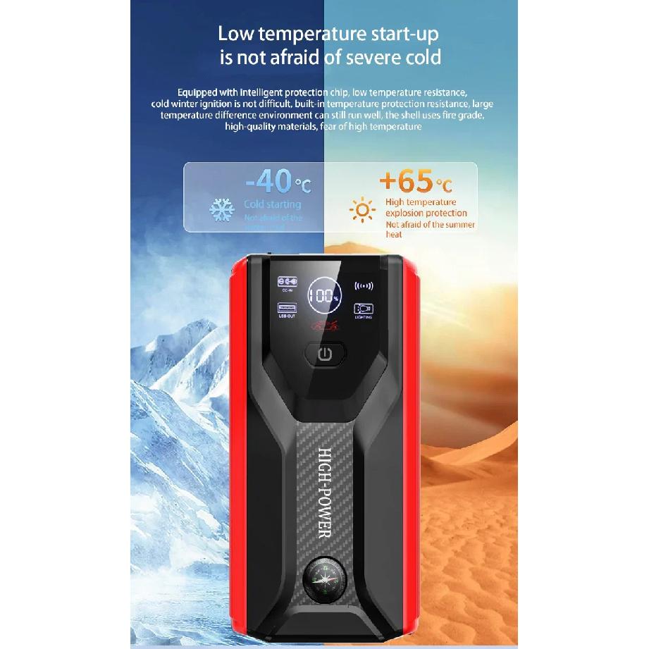 12v Portable Car Jump Starter 28000mAh Automotive Battery Charger Power Bank Booster For Car Starting