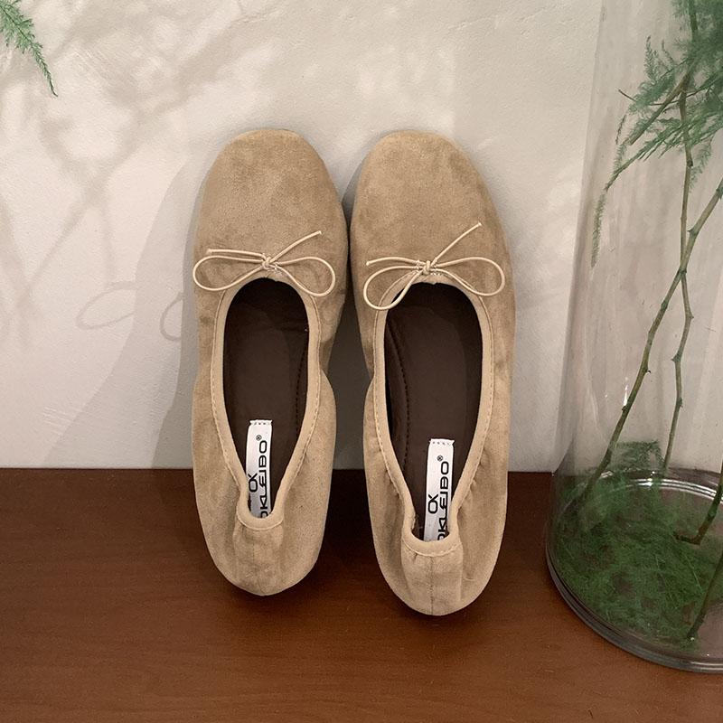 

Мода Мода Туфли-балетки женские с бантом-бабочкой, танцевальная обувь с увеличением роста, женская обувь с мелким вырезом, женские балетки, обувь слипоны 35 абрикосовый