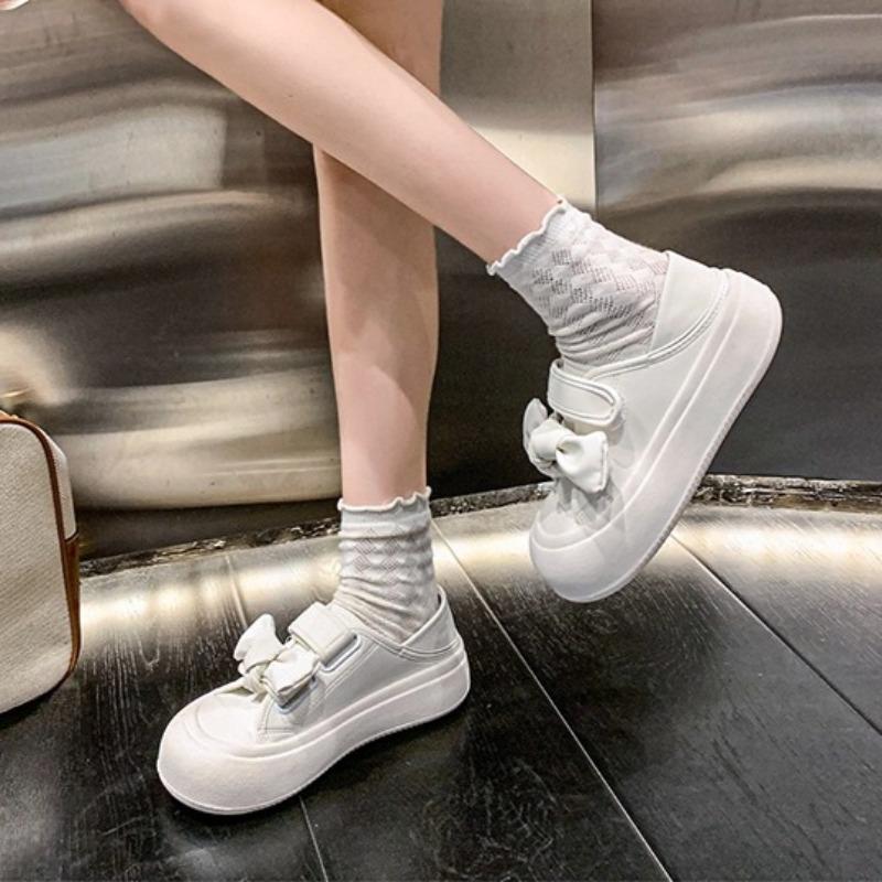 Fashion Women Flats Bow Shoes Fashion Casual New Trends Sneaker 2025 Autumn Designer Classical Sport Shoes Comfortable Zapatillas Mujer