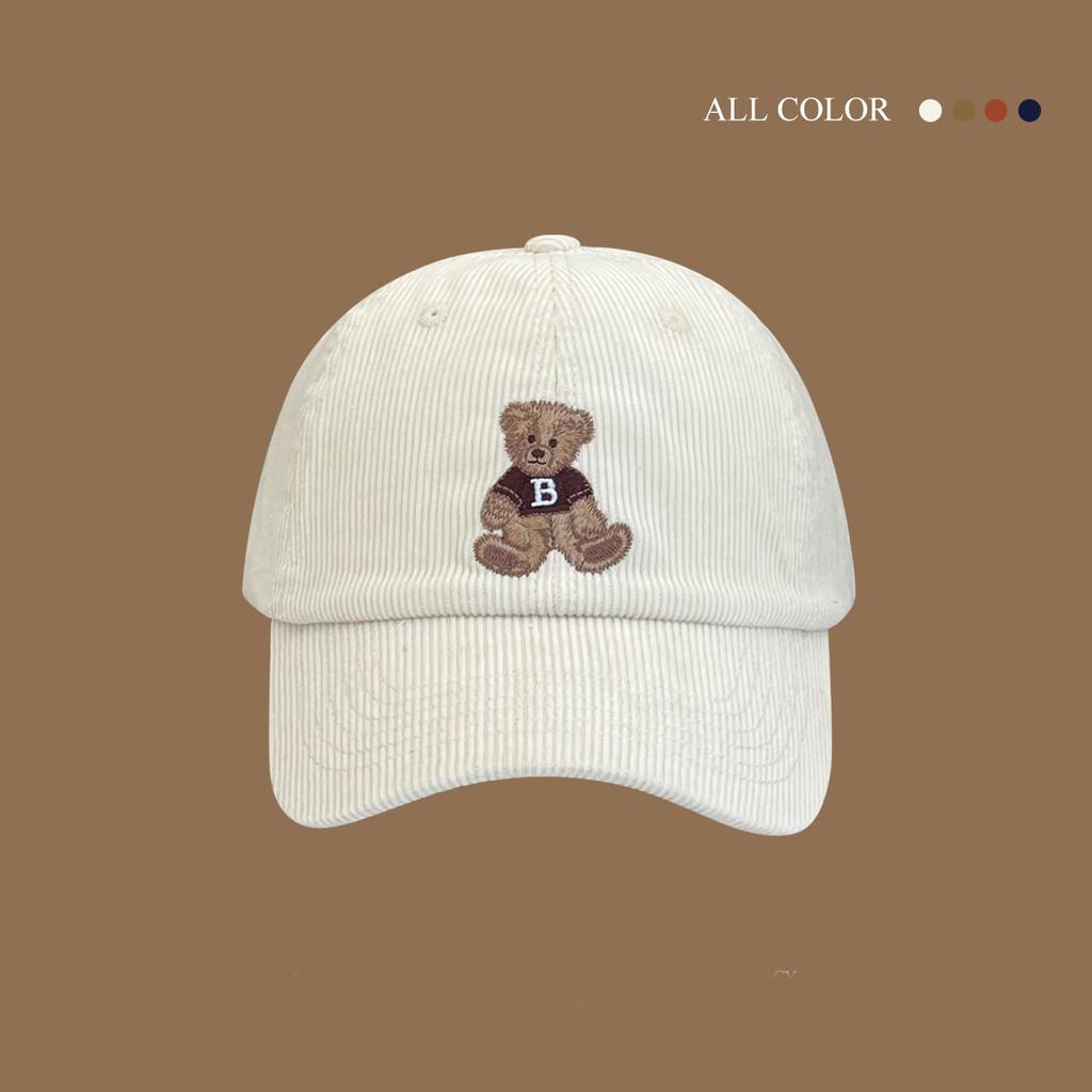 Cute Bear Baseball Cap With Warmth And Windproof Features For Fall Winter Fashion