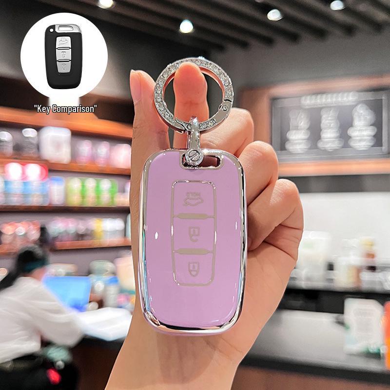 Compatible Key Cover for Beijing Hyundai Sonata 8, Old ix35/Langdong Models