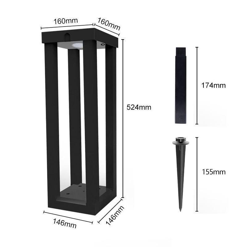 Nufeng Solar Powered RGB Pillar Light Set (2-Pack)