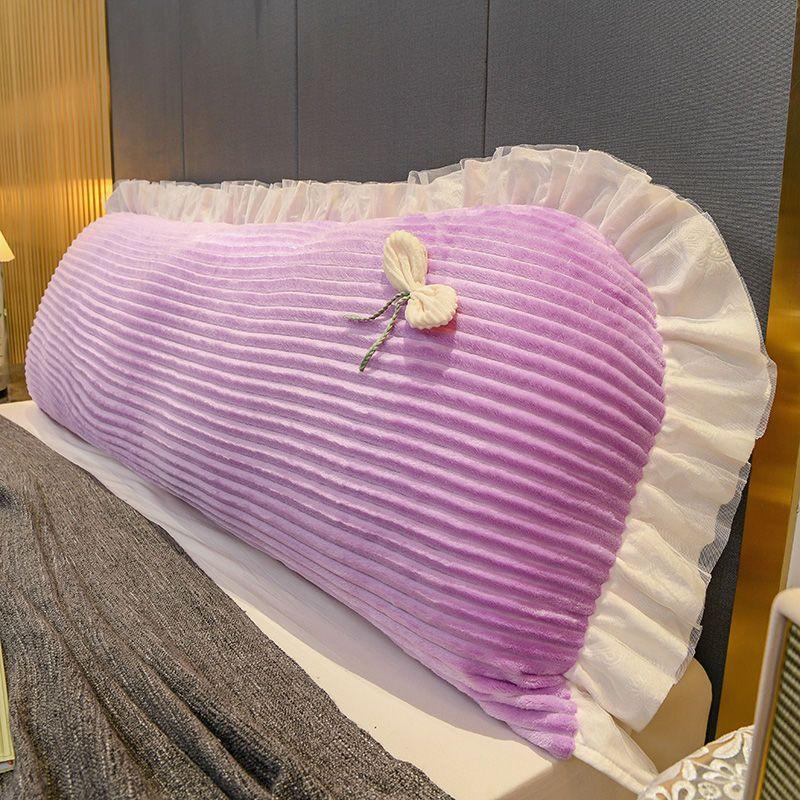 Solid colored plush headboard cushion Rectangular sofa large backrest Bed pillow, headboard soft bag, princess removable and washable pillows