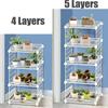 3/4/5 Layers Household Wrought Iron Multi-layer Plant stand With Four Sides Of Fence Rack Balcony Indoor Garden Flower Pot Shelf Detachable
