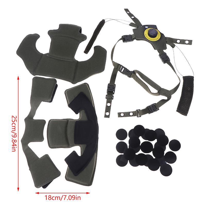 Helmet Hanging System Suspension Lanyard Chin Strap Adjustable Head Locking Buckle For Fast Mich Airsoft Helmet Accessories