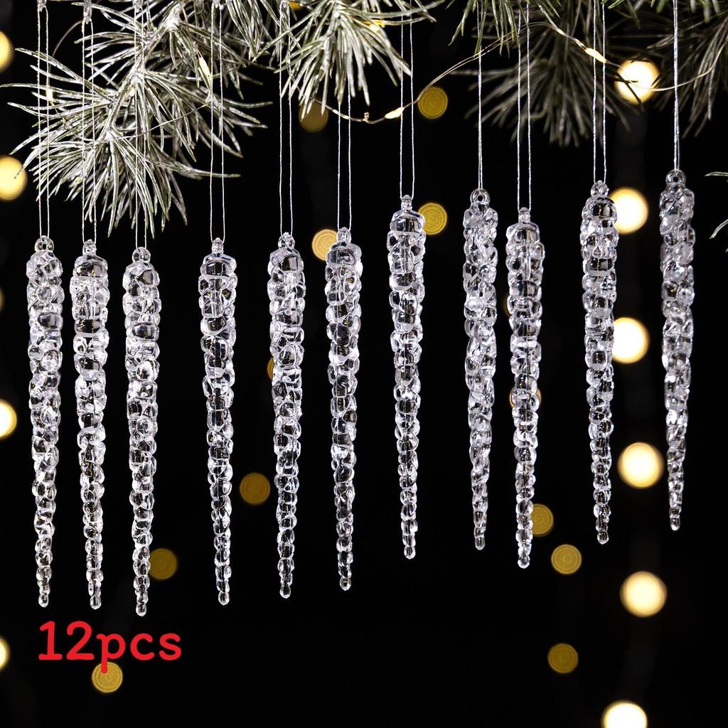 Christmas Broken Acrylic Ice Pendant Decorations Set For Holiday Decor Home