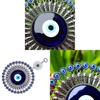 Turkish Blue for Evil Eye Decor Wall Hanging Pendant Amulets Ornament for Key Ring Home Garden for Protection Lucky Gift