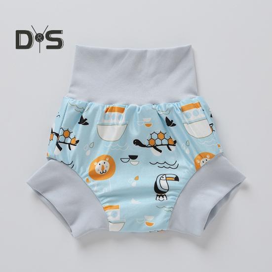 Baby Swimming Trunks 3-Layer Protection Urine Cushion Towel Washable Reusable Elastic Waist Baby Swim Shorts