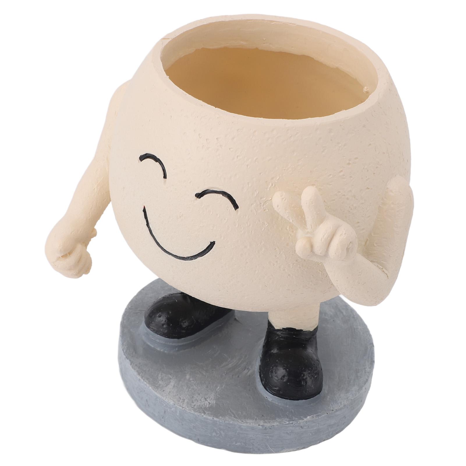 Горшок для цветов Милая улыбка Стоячий Горшок для цветов Невыцветающий Смоляной Горшок для растений для Сада Двора Кафе Бара