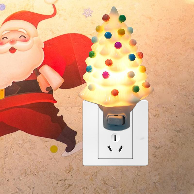 Steckdosen-Nachtlicht Weihnachtsbaum Kleines Zimmer Deko Licht Weihnachts-Nachtlichter Dekorative Tischlampe Für Zuhause Badezimmer Schlafzimmer