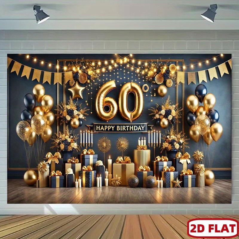 2D Flat Banner, 2D Flat Happy Birthday Party Background Screen - 8ft x 6ft, suitable for studio and outdoor celebrations