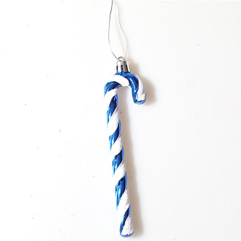 6 STÜCKE Glitzer Zuckerstange Weihnachtsbaumschmuck Niedliche Zuckerstange Baumhängeornament für Feiertags-Partydekoration Gastgeschenk