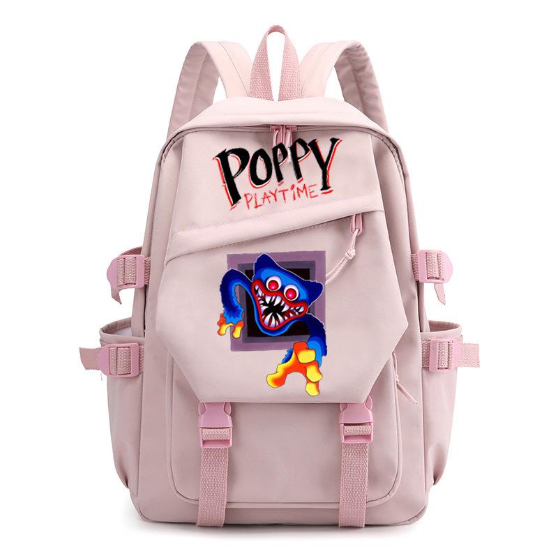 Poppy Waterproof Women's Backpack Girl Schoolbag Large Capacity Travel Leisure Shoulder Bag