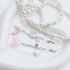 Shell Fish Tail/Bass/Heart Needle Keyring Phone Charm Detachable Phone Lanyard Beaded Keychain Jewelry for Wallet