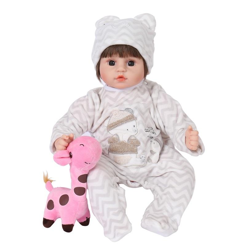 Large Rebirth Doll Realistic Speaking Baby Doll Soft Vinyl For Kids Dress Up Gift Ideal For Girls