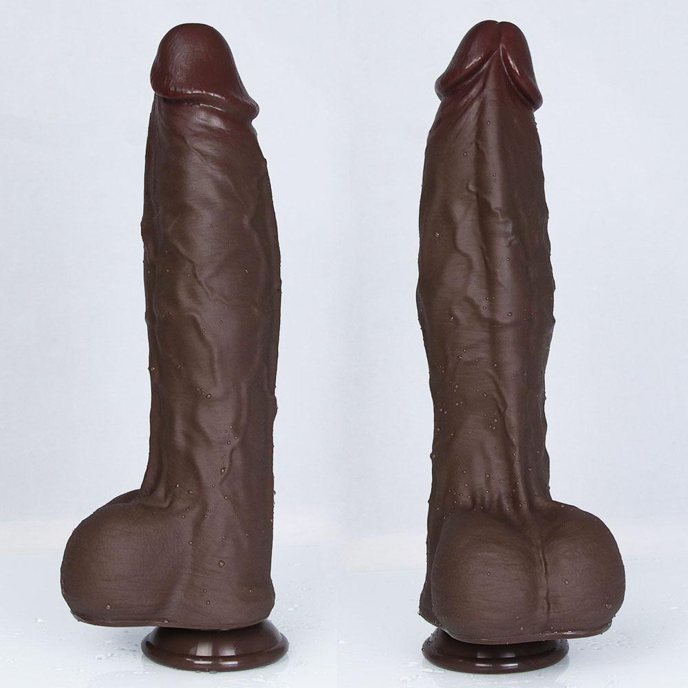 12.6" Realistic Thick Dildo – Soft Liquid Silicone Anal & G-Spot Toy with Strong Suction Cup, Hands-Free Use, Durable & Lifelike Design